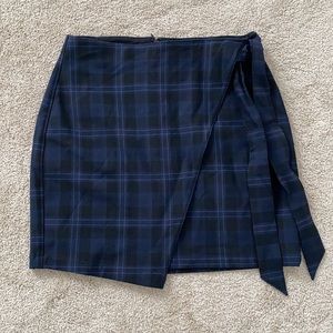 Blue and black plaid skirt. NWOT